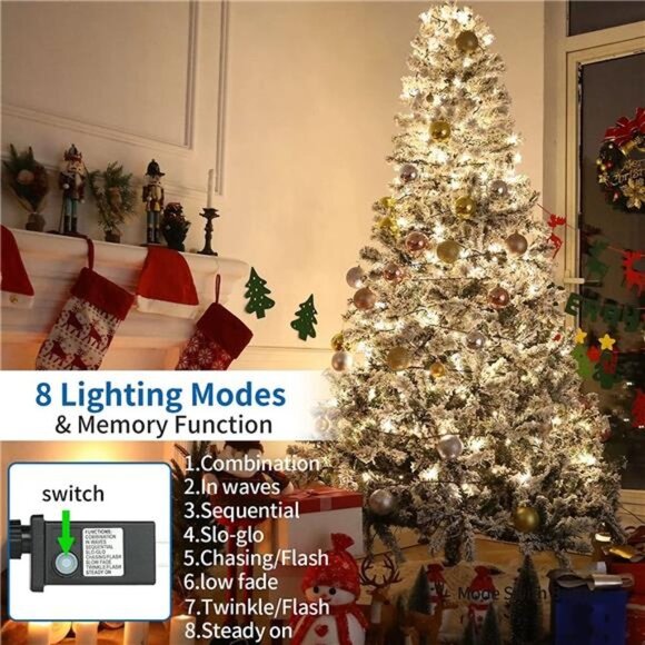 String Lights Outdoor/Indoor, 200LED Ultra-Bright Christmas Tree Lights,72FT - Picture 3 of 6